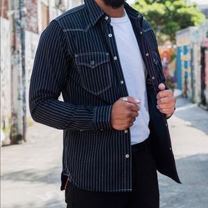 Iron Heart Wabash Western Shirt - Indigo XL IHSH-62-IND